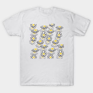 Minimalist white flowers pattern T-Shirt